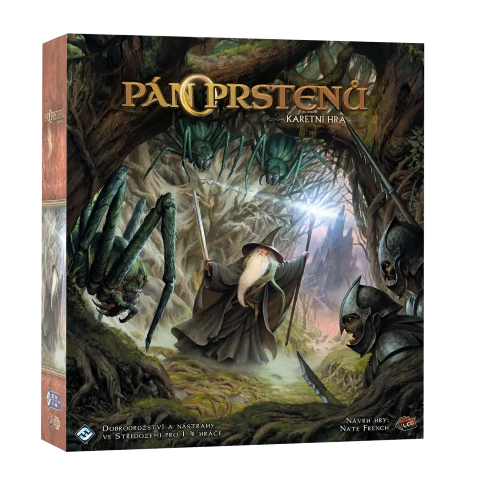 Pán prstenů: karetní hra – revidované české vydání, přední strana krabice