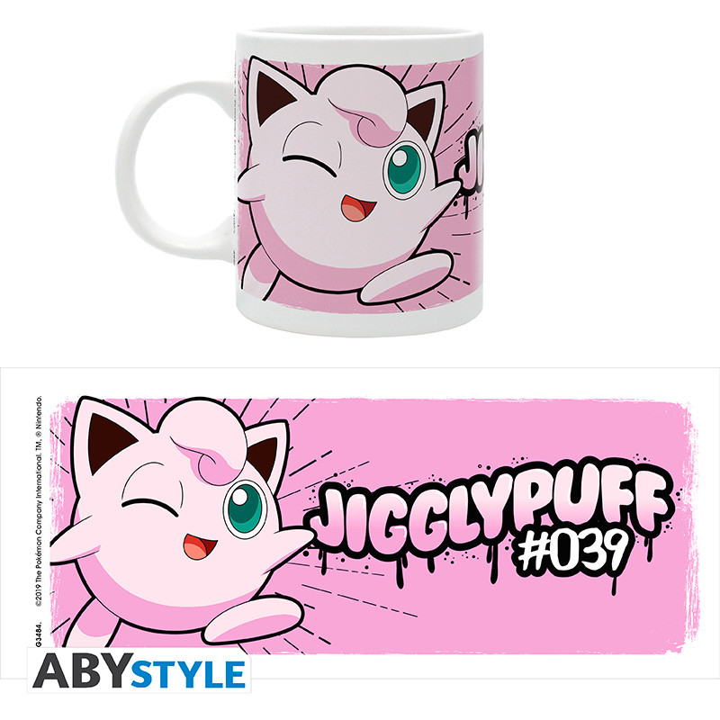 Pokémon hrnek Jigglypuff Comic 320 ml ABYstyle MG3484 – hlavní fotografie s postavou Jigglypuff