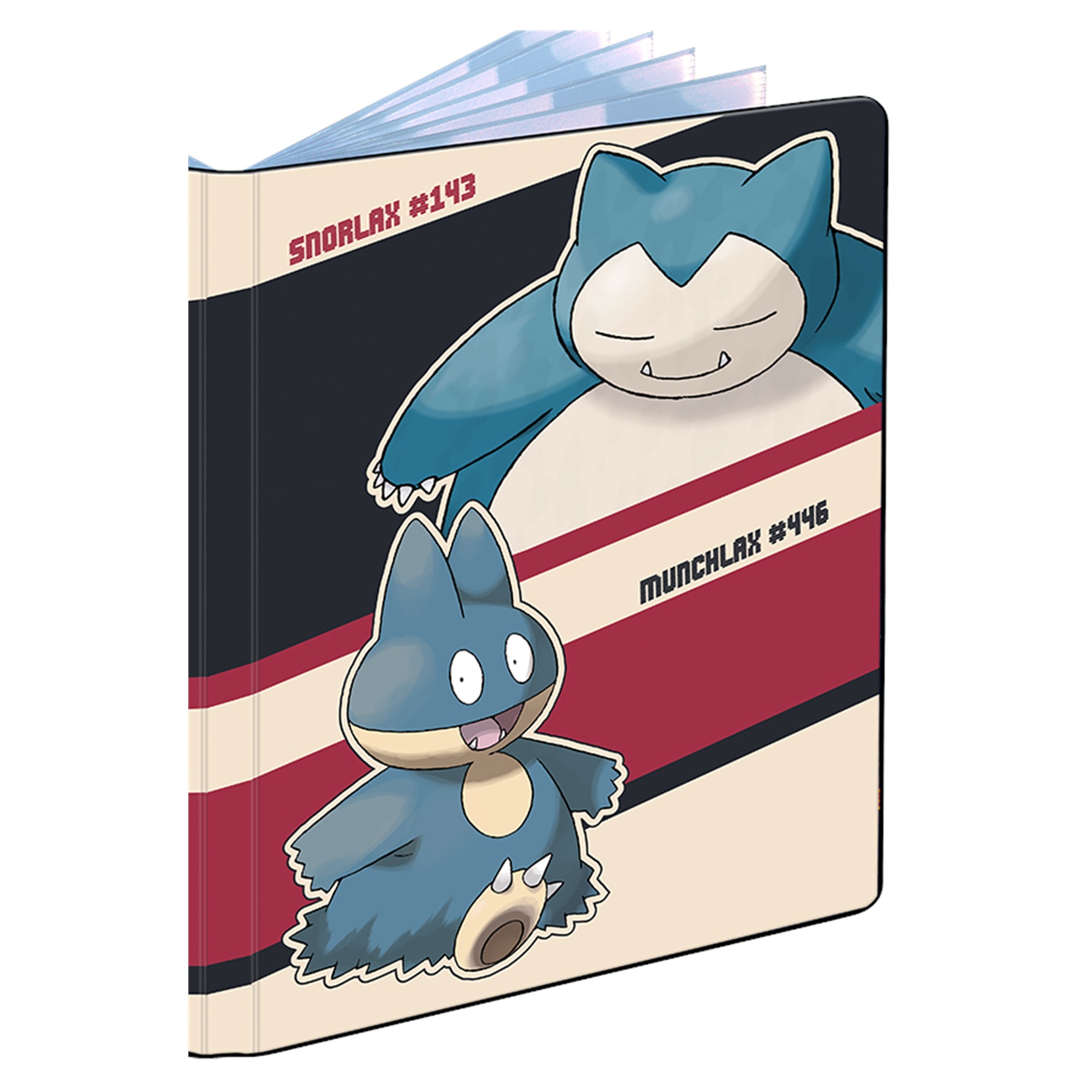 Pokémon Ultra PRO Snorlax & Munchlax – A4 album na 180 karet, přední obal se Snorlaxem a Munchlaxem
