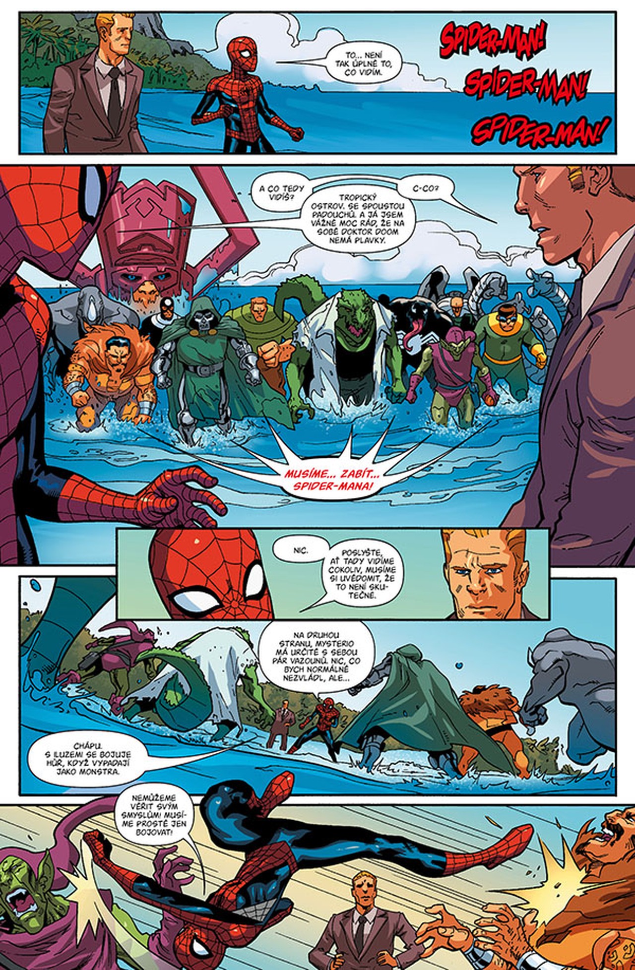 Můj první komiks – ukázková barevná stránka ze Spider-Mana