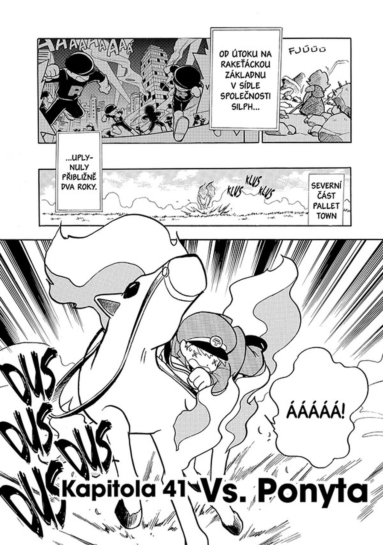 Pokémon 4 (Red a Blue) – ukázka vnitřní strany mangy