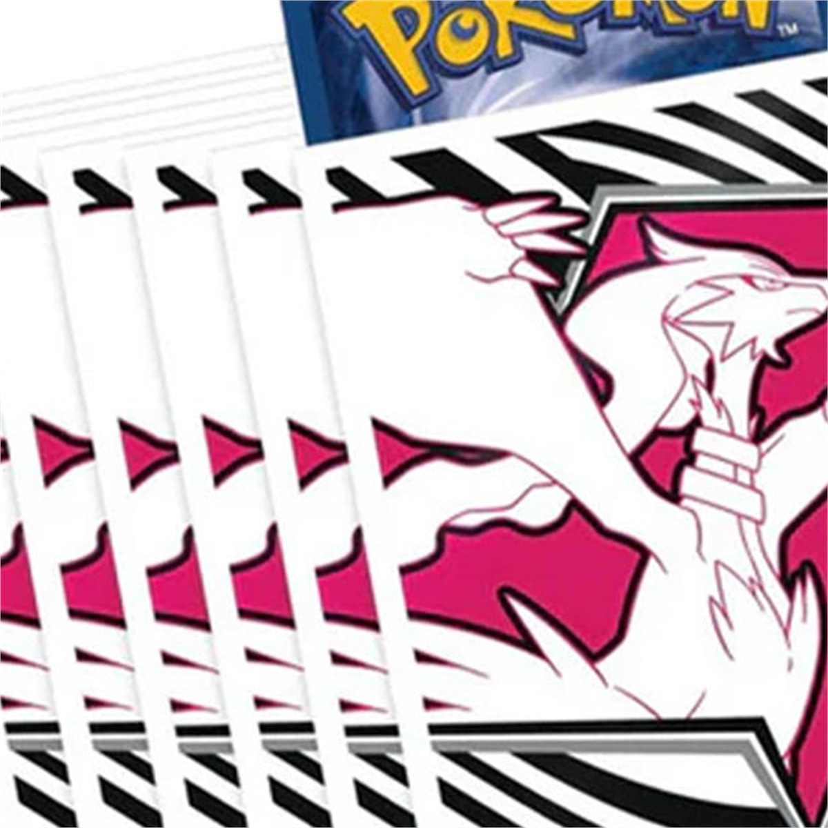 Detail ilustrace Reshirama na obalech Pokémon TCG White Flare