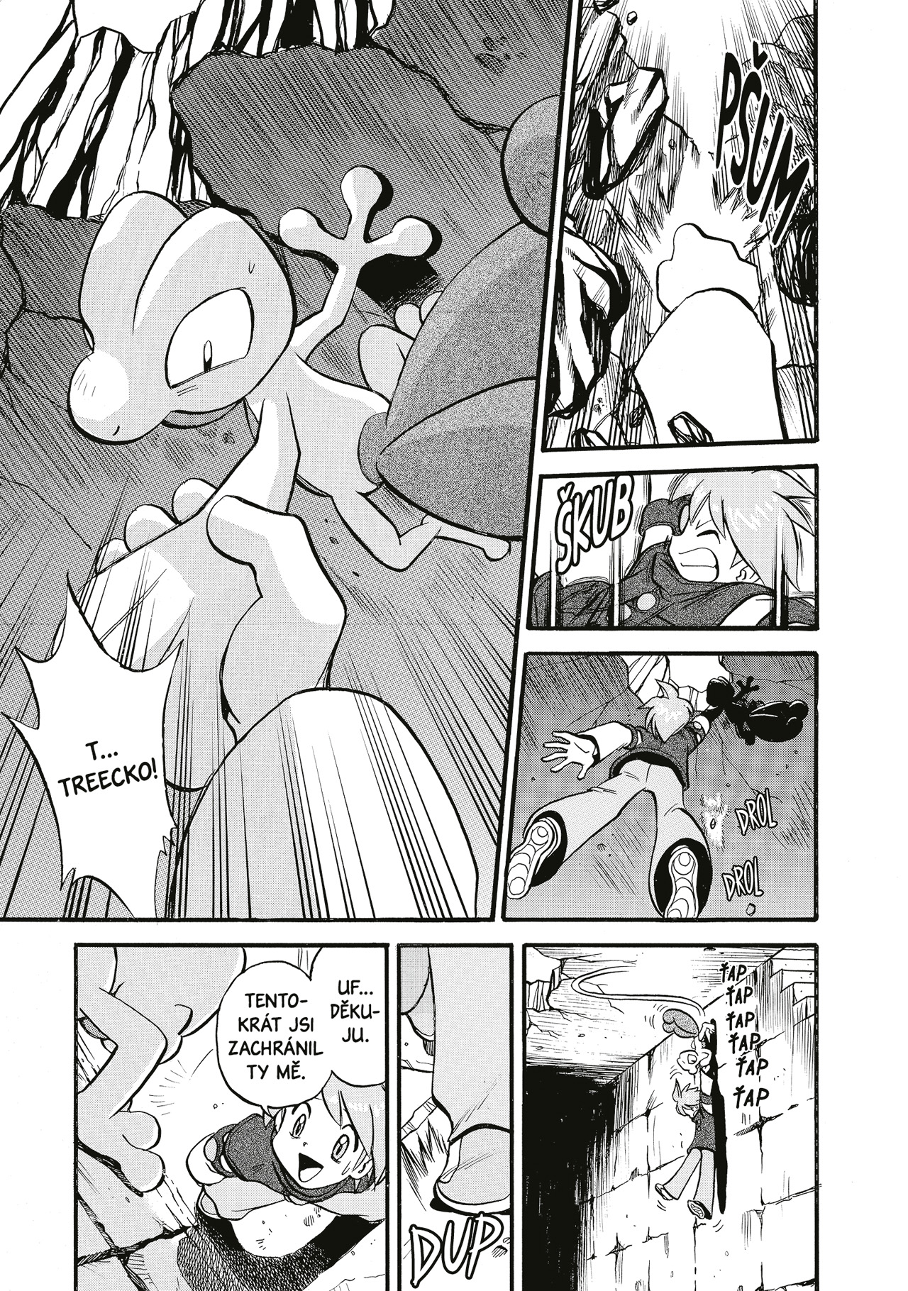 Pokémon 20 (Ruby a Sapphire) – ukázková stránka s Pokémonem Treecko