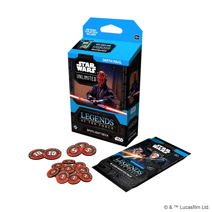 Star Wars: Unlimited – Legends of the Force Spotlight Deck Darth Maul – obsah balení