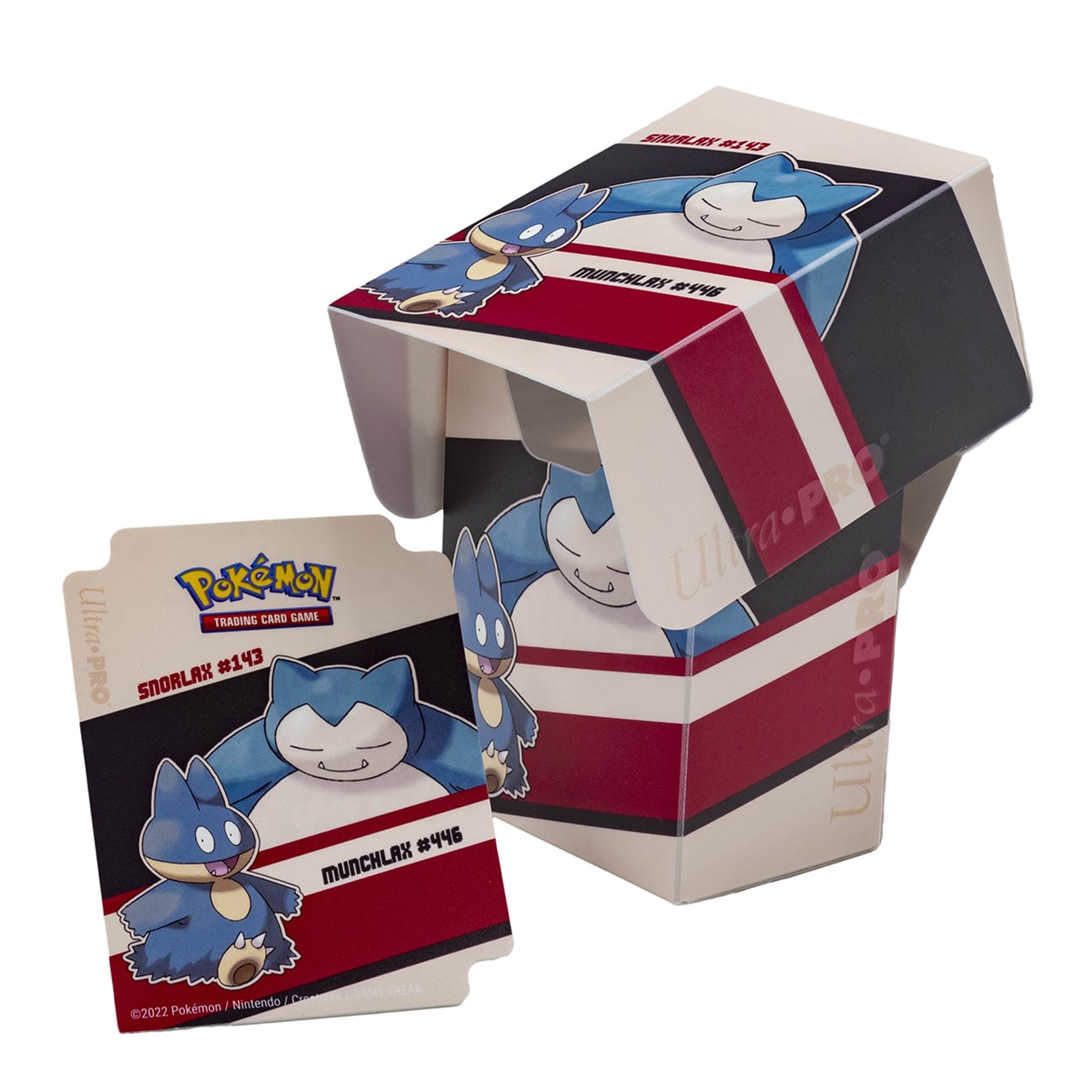 Otevřený Pokémon Ultra PRO Deck Box Snorlax & Munchlax s tematickou přepážkou