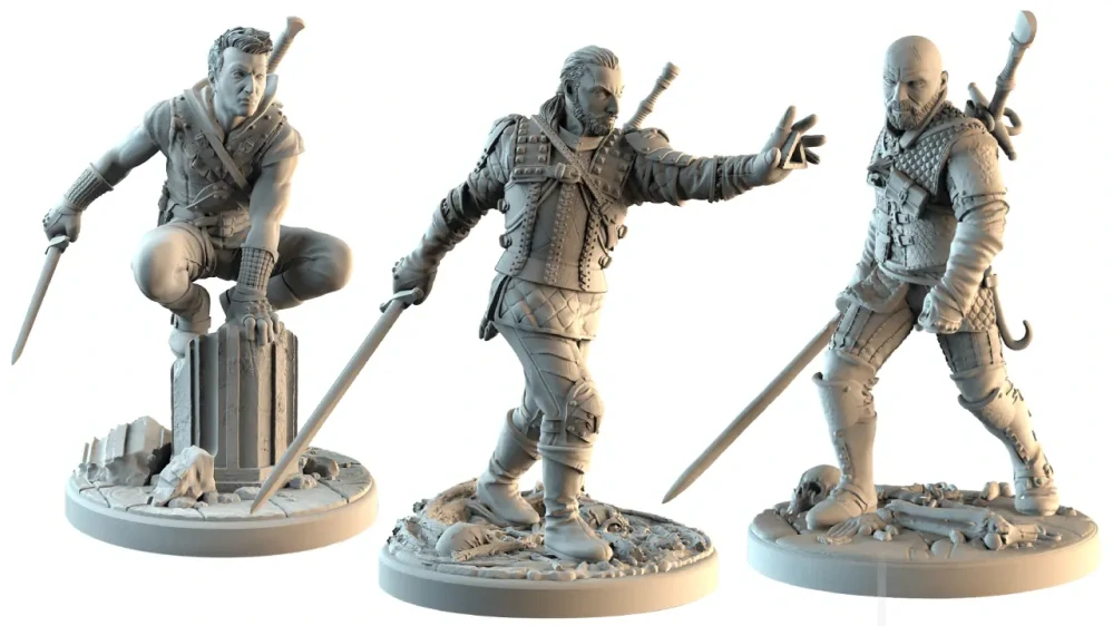 Zaklínač: Starý svět – detailní figurky zaklínačů