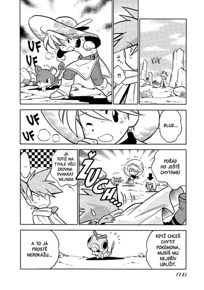 Pokémon 5 (Red a Blue) – ukázka černobílé kresby