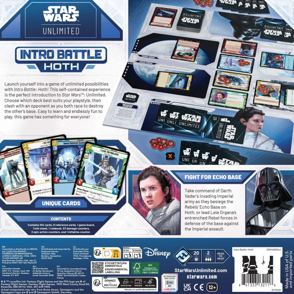 Star Wars: Unlimited – Intro Battle: Hoth, obsah balení