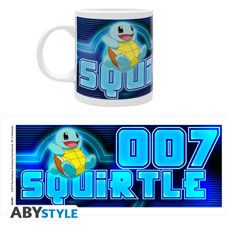 Pokémon hrnek Squirtle Neon ABYstyle MG3480 – alternativní pohled na hrnek a potisk